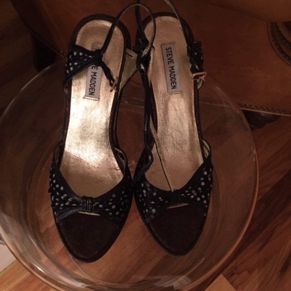 Steve Madden wedge shoes Navy